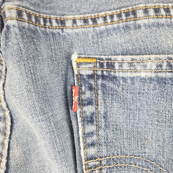 Levi's 569 Jeans Men's 34x30 Blue Loose Fit Straight Leg Distressed Denim Pants - Picture 16 of 16